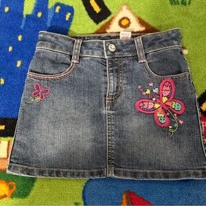 Sonoma Kids Denim Skirt with Butterfly Embroidery